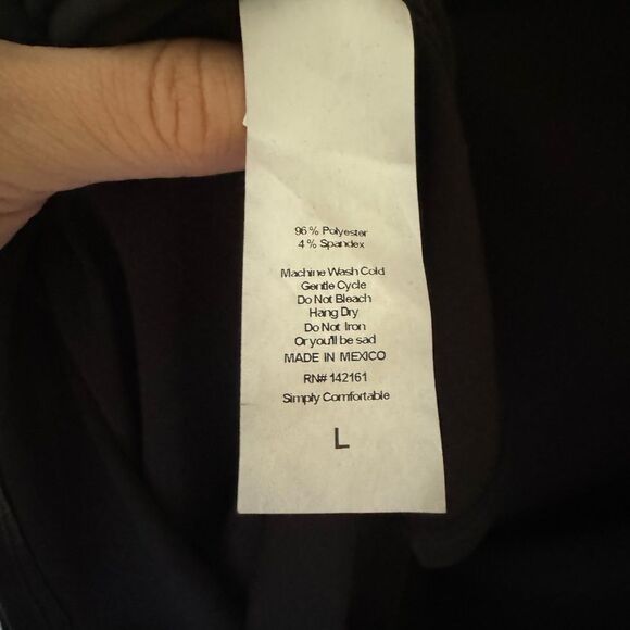 LuLaRoe Black T-Shirt Dress Maternity Stretch LBD Size LARGE - Picture 4 of 4